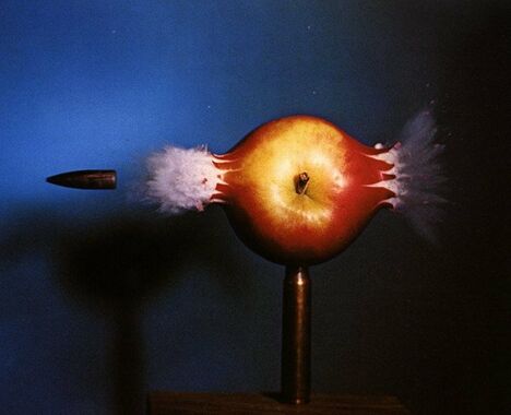 Bullet Through Apple - Funny Pictures and Images