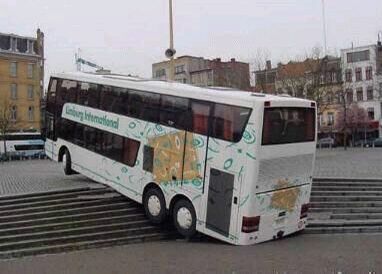 A Climbing Bus - Funny Pictures and Images